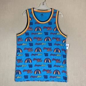 Disney Parks Tank Top Mens‎ M Blue Disneyland Resort 1955 Graphic Print
